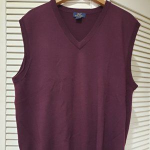 Burgundy V Neck Sweater Vest Brooks Brothers 346 L